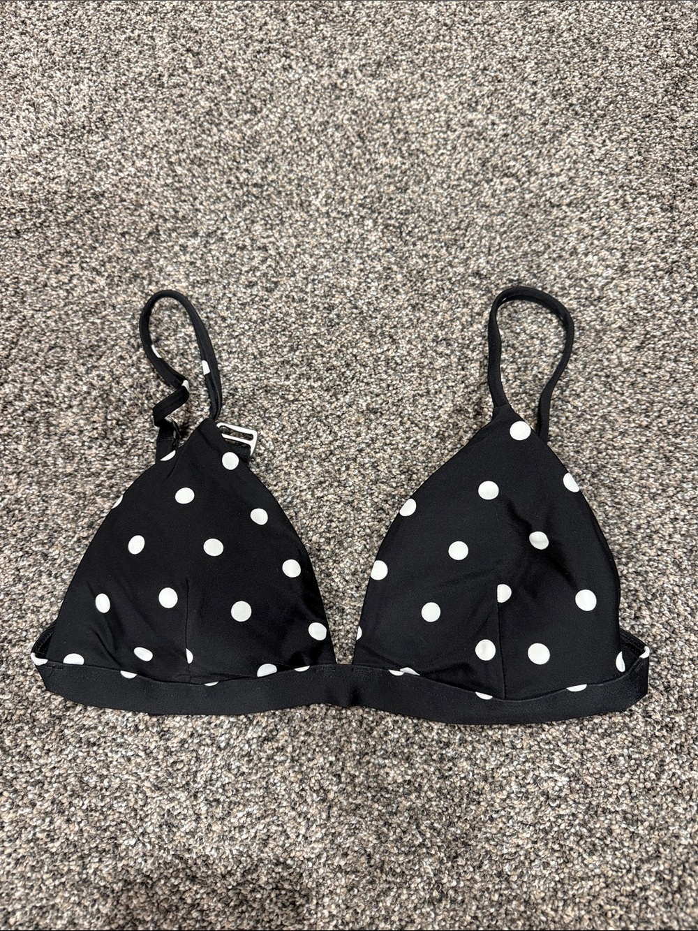 Hollister Size Small Black Polka Dot Triangle Bikini Top